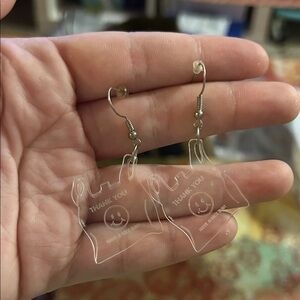 Plastic bag earrings